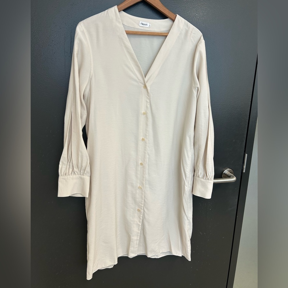 Filippa K “Isobel” NWOT size 34 (4 US) dress shirt in ivory/cream oversized - Picture 15 of 16